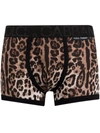 Dolce & Gabbana Leopard-print Boxer Trunks In Neutrals