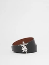 BURBERRY MYTHICAL ALPHABET MONOGRAM MOTIF LEATHER BELT