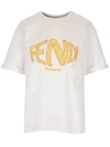 FENDI FENDI LOGO EMBROIDERED T