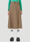 GUCCI GUCCI DOUBLE G CHAIN CHECK PLEATED SKIRT
