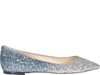 JIMMY CHOO JIMMY CHOO ROMY GLITTER BALLERINA FLATS