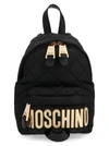 MOSCHINO MOSCHINO QUILTED LOGO MINI BACKPACK
