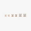 Studs Cz  Set In Gold/clear