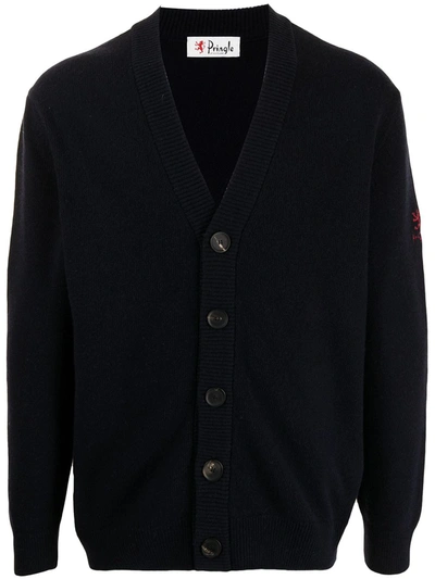 Pringle Of Scotland Archive Lambswool-blend Cardigan In Black