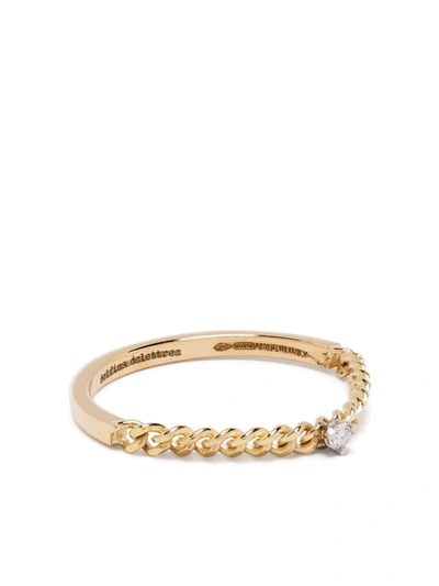 Delfina Delettrez 18kt Yellow Gold Unchain My Art Diamond Ring