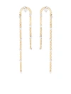 DELFINA DELETTREZ 18KT YELLOW GOLD UNCHAIN MY ART DIAMOND EARRINGS