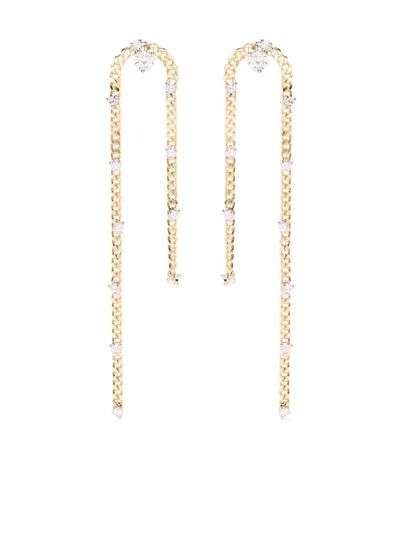 Delfina Delettrez 18kt Yellow Gold Unchain My Art Diamond Earrings