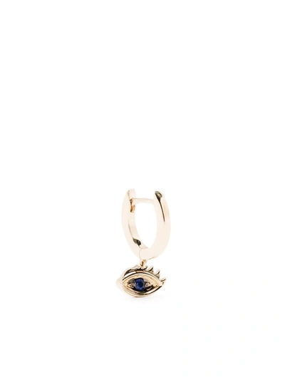Delfina Delettrez 9kt Yellow Gold Micro-eye Piercing Sapphire Earring In 金色