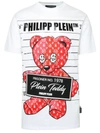 PHILIPP PLEIN WHITE COTTON TEDDY BEAR T-SHIRT