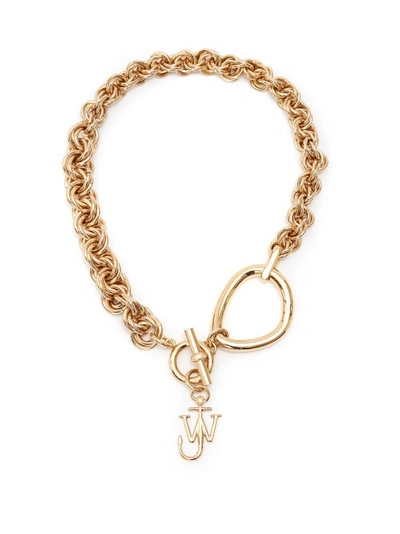 Jw Anderson Oversized Chain-link Jw Anchor Choker In Metallic