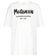 ALEXANDER MCQUEEN LOGO COTTON JERSEY T-SHIRT,P00571601