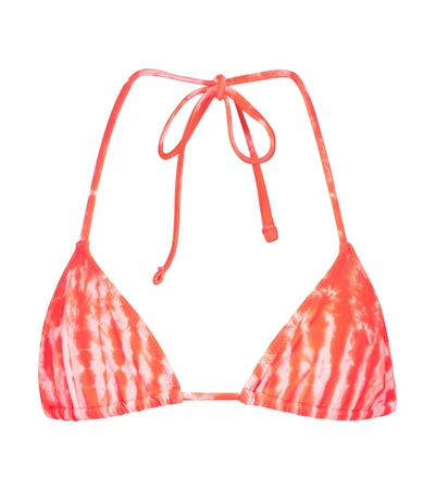 Tropic Of C Lvr Sustainable Praia Printed Bikini Top In Pink