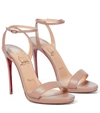 Christian Louboutin Loubi Queen 120 Leather Sandals In Brown