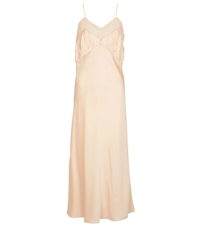 Jil Sander Silk-blend Slip Dress In Pink