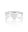 GUCCI HEART-DETAIL STERLING SILVER RING,P00585199