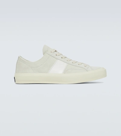 Tom Ford Cambridge Suede Sneakers In Beige