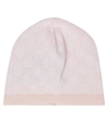 Gucci Pink Logo-print Wool Beanie 2-8 Years M In Pink