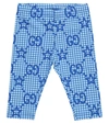 GUCCI BABY PRINTED STRETCH-JERSEY LEGGINGS,P00584487