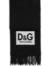 DOLCE & GABBANA DOLCE & GABBANA LOGO FRINGE SCARF