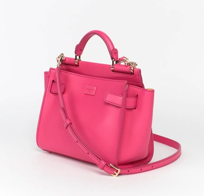 Dolce & Gabbana Sicily Small Soft Tote Bag In Pink