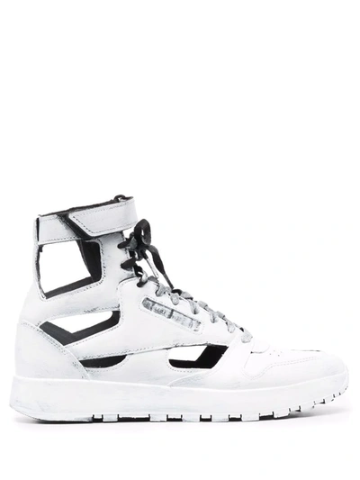 Maison Margiela X Reebok Tabi-toe Lace-up High-top Sneakers In White