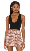 Free People Intimately Fp Solid Rib Longline Bra In Black