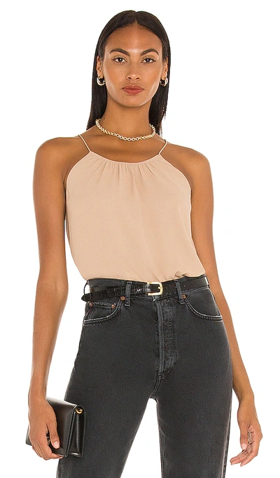Atm Anthony Thomas Melillo Scoop Neck Crepe Georgette Camisole In Sand
