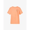 STUSSY MENS PEACH MODERN LEADERS BRANDED COTTON-JERSEY T-SHIRT XS,R03793783