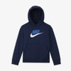 Nike Sportswear Club Fleece Big Kids' (boys') Pullover Hoodie (extended Size) In Blue