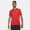 Nike Court Dri-fit Victory Men's Tennis Polo In University Red,white