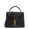 SAINT LAURENT CASSANDRA MINI BLACK LEATHER TOP HANDLE BAG,4061835