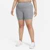 Nike Women's One Mid-rise 7" Bike Shorts (plus Size) In Grey