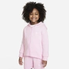 Nike Sportswear Club Fleece Big Kids' Full-zip Hoodie In Pink Foam,white