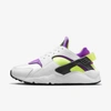 Nike Air Huarache Sneakers Dh4439-101 In White,magenta,black,neon Yellow