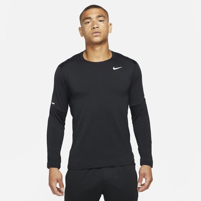 Nike Element Dri-fit Long Sleeve Running T-shirt In Black