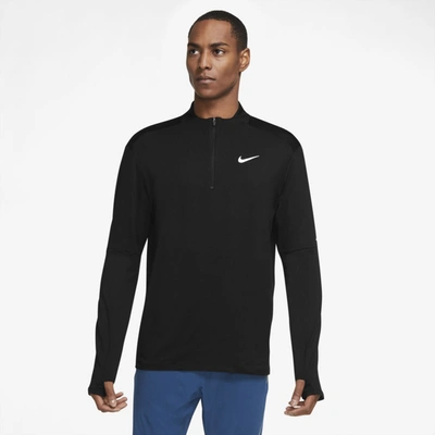 Nike Dri-fit Element Half Zip Running Pullover In Black
