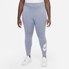 Nike Sportswear Essential Women's High-waisted Leggings In Ashen Slate,white