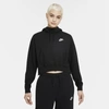 Nike Sportswear Essentials Women's Fleece Hoodie In Black,white