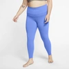 Nike Women's  Yoga Luxe High-waisted 7/8 Infinalon Leggings (plus Size) In Blue
