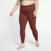 Nike Women's  Yoga Luxe High-waisted 7/8 Infinalon Leggings (plus Size) In Red