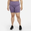 Nike One Women's Mid-rise 7" Bike Shorts In Amethyst Smoke,white