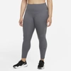 Nike One Luxe Women's Mid-rise 7/8 Leggings In Iron Grey,clear