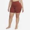 Nike Yoga Luxe Women's Shorts In Redstone,dark Pony