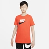 Nike Sportswear Big Kids' Cotton T-shirt In Orange