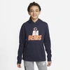 Nike Club Fleece Big Kids' (boys') Hoodie In Marine