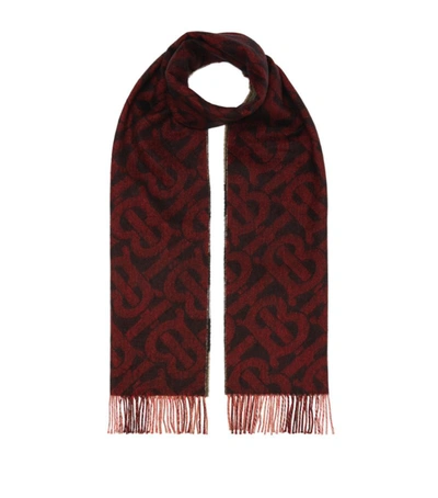 Burberry Cashmere Reversible Scarf In Red