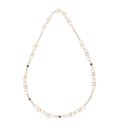 Pomellato Women's Sabbia 18k Rose Gold, Black Diamond, Brown Diamond & White Diamond Link Necklace