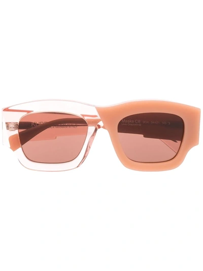 Kuboraum C8 Two-tone Square-frame Sunglasses In Orange