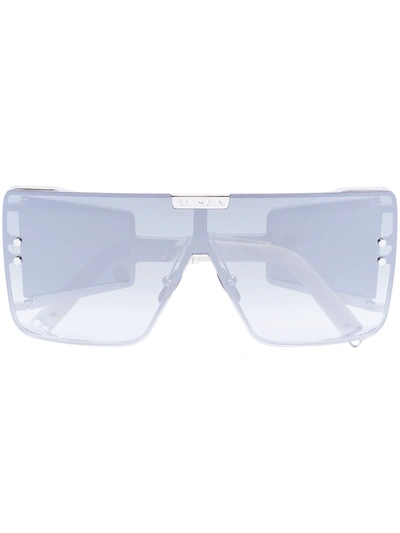 Balmain Wonder Boy Shield-frame Sunglasses In Silber