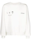 Amiri Medical Hemp Cotton Crew-neck Sweatshirt In Weiss